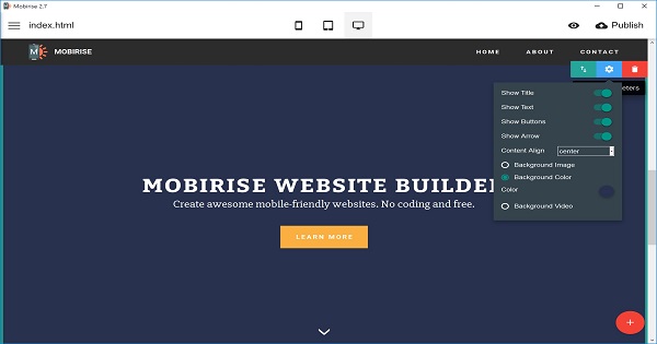 créer site gratuit avec Mobirise